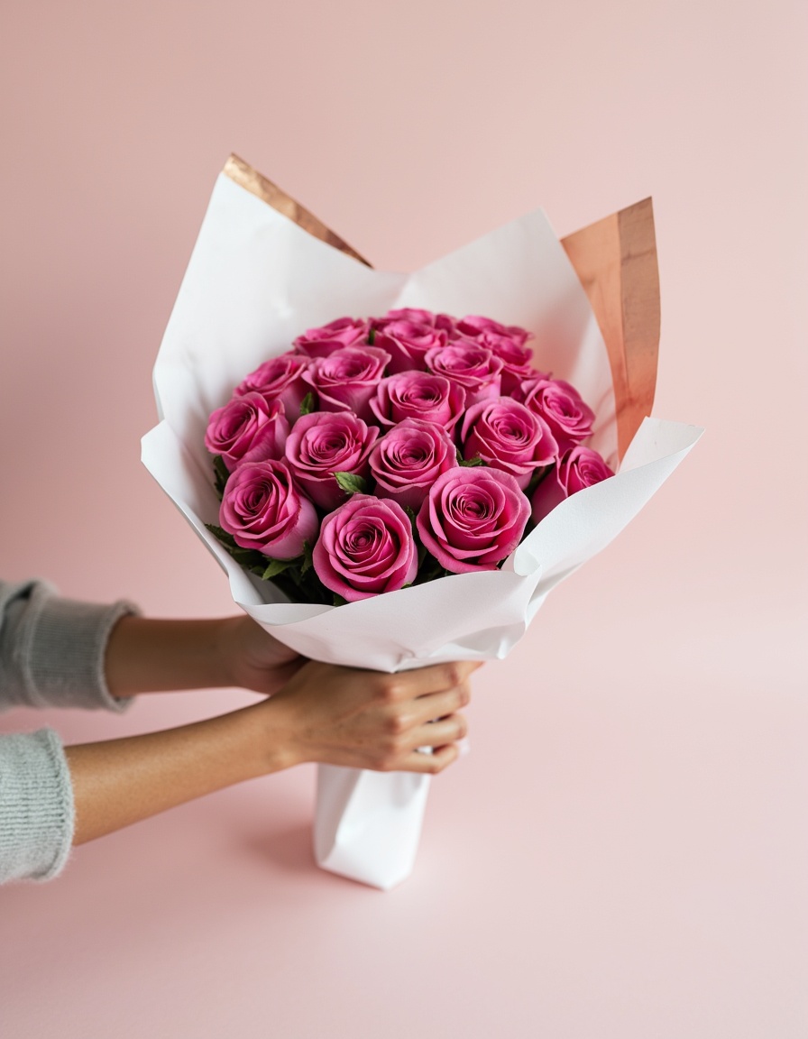 rosas-fucisa-ramo-maxi ramo gigante de rosas fucsia para envio a domicilio