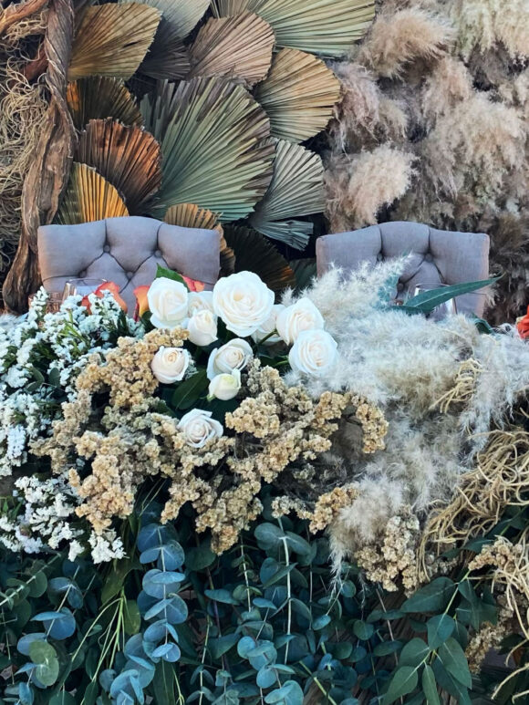 mesa de novios elegante