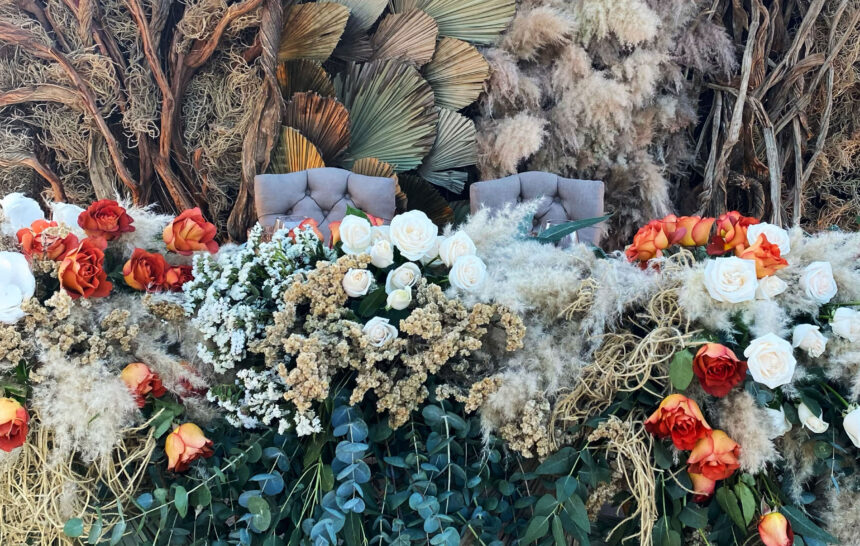 mesa de novios elegante